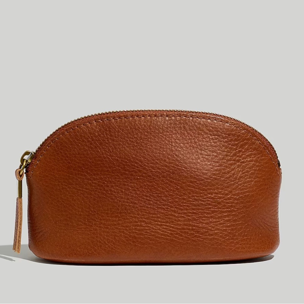 The Leather Makeup Pouch Madewell